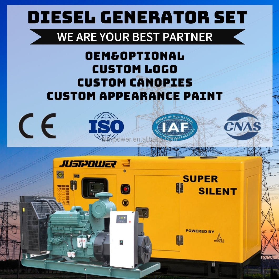 30KVA 50KVA 200KVA Silent Diesel Standby Magnet Power Electric Generators with Kofo Ricardo Yangdong Deutz Yuchai Engine