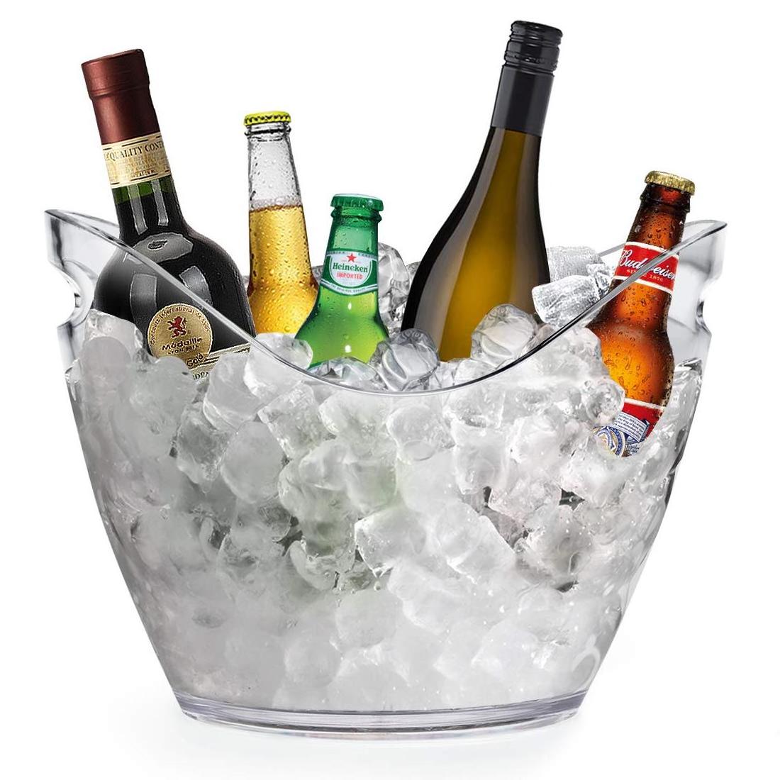 Customized New Design Customized Ice Bucket for Parties with Handles Large Ice Buckets Beer Bucket