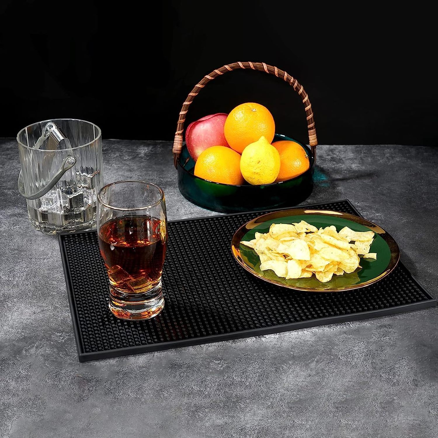 Latrou- customized Multifunctional water filter mat, environmentally friendly kitchen service overflow mat, foldable bar mat