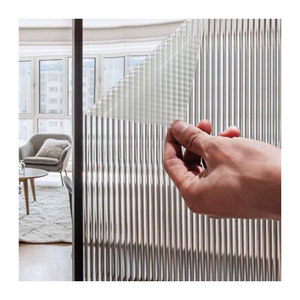 LAUFEN Wholesale Reeded Glass decorative film Privacy self adhesive Window Films for Shower Room