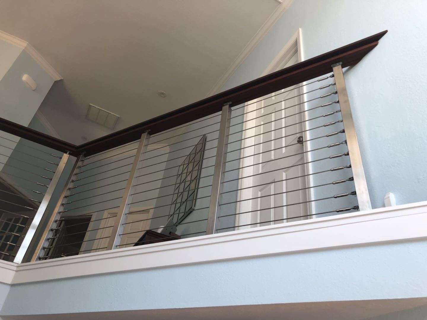 Kebil Interior and Exterior Stainless Steel Wire Rope Cable Railing