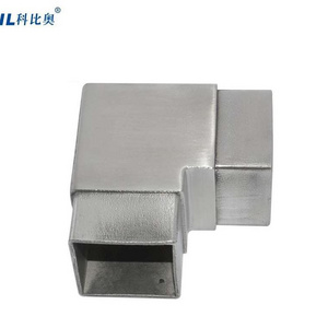 Glass Railing Square Tube Corner Connector 90 Degree/Pipe To Pipe Fittings