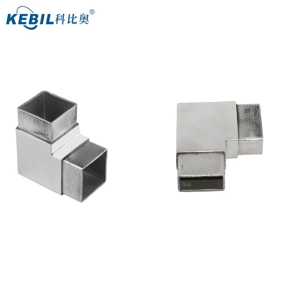 Glass Railing Square Tube Corner Connector 90 Degree/Pipe To Pipe Fittings