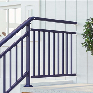 Galvanized steel pipe and wrought iron balustrade for stair or outdoor balcony railing fence