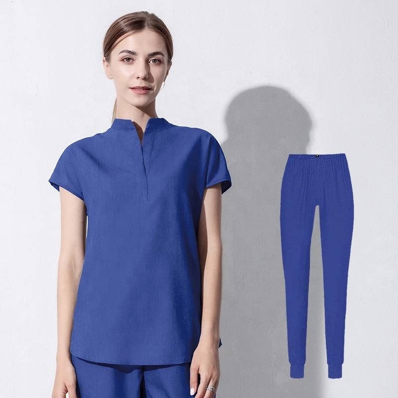 Wholesale New Doctor Uniforms Medical Nursing Scrubs Clinic Scrub Sets Short Sleeve Tops And Pants Uniform