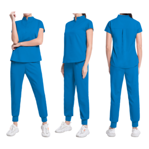 OEM Hospital Uniform Anti Wrinkle Water Resist Tops Medical Jogger navy blue Nursing Scrubs