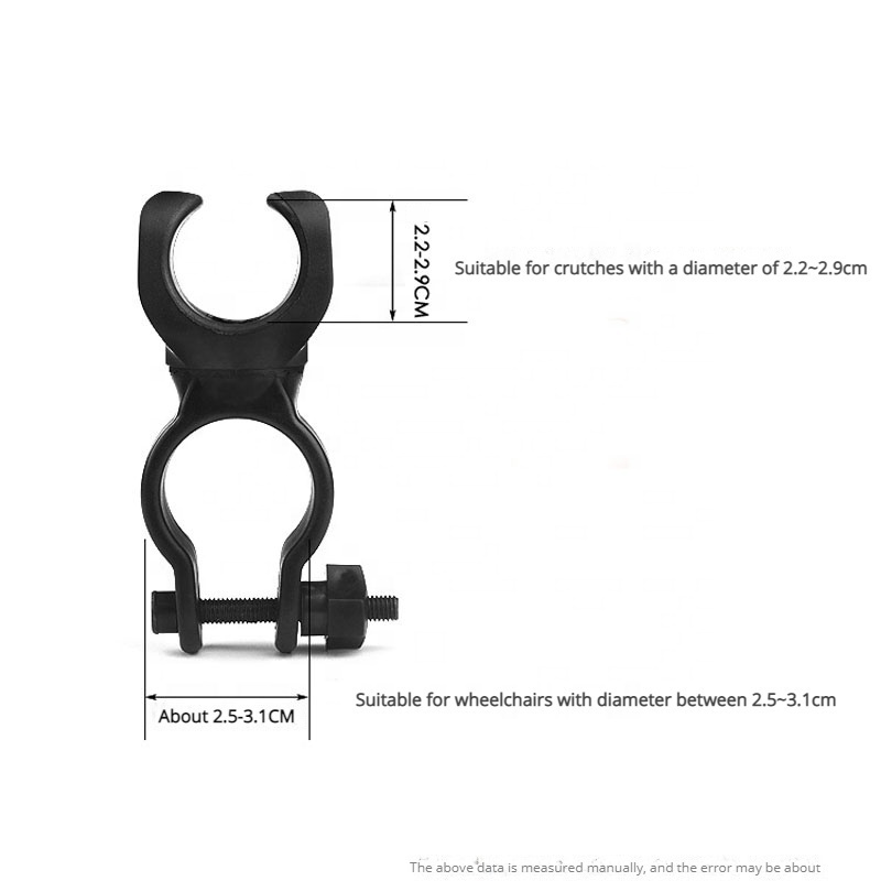 Wheelchair Carrier Special Crutch Holder Clip Elderly Wheelchair Accessories Walking Cane Holder Rehabilitation Therapy Supplies