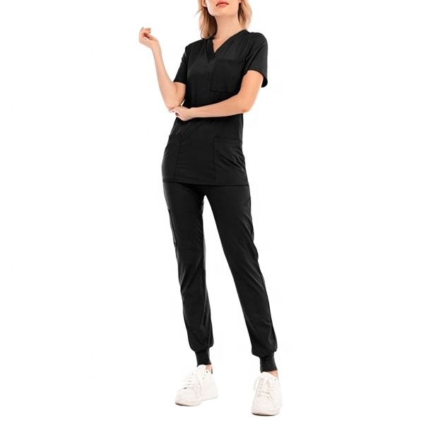 Nurses hospital uniforms stretch spandex pants scrubs suit nursing jogger women scrub sets