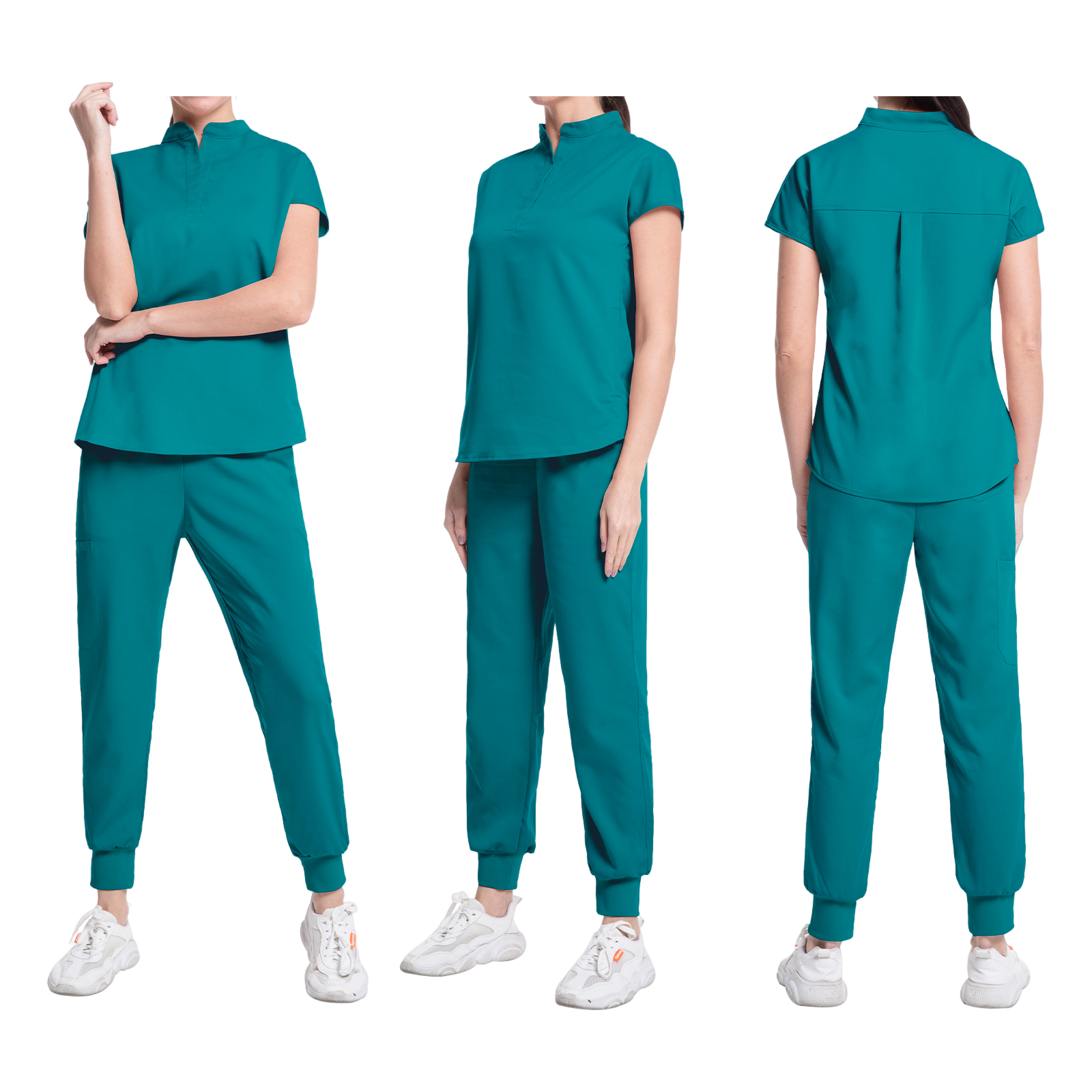 OEM Hospital Uniform Anti Wrinkle Water Resist Tops Medical Jogger navy blue Nursing Scrubs