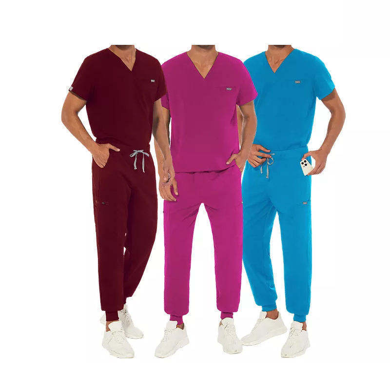 scrub suit designs for men Designs New Style Cargo Jumpsuit Scrubs Uniforms Sets Medical Suit Hospital Nurse Doctor Uniform