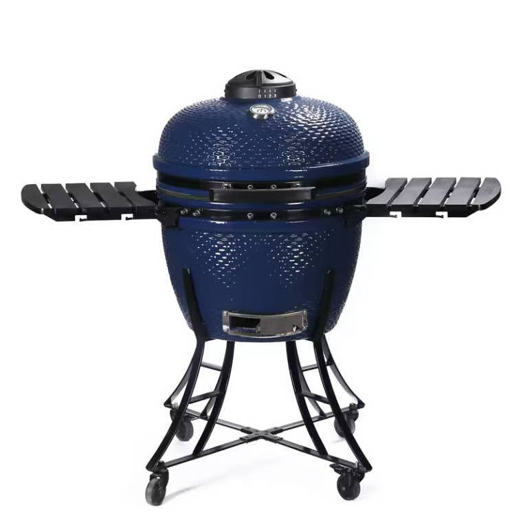 Newest Hot Sale Charcoal Commercial Rotisserie Oven Green Barbecue Shape Outdoor Ceramic 21 Inch Bbq Grills