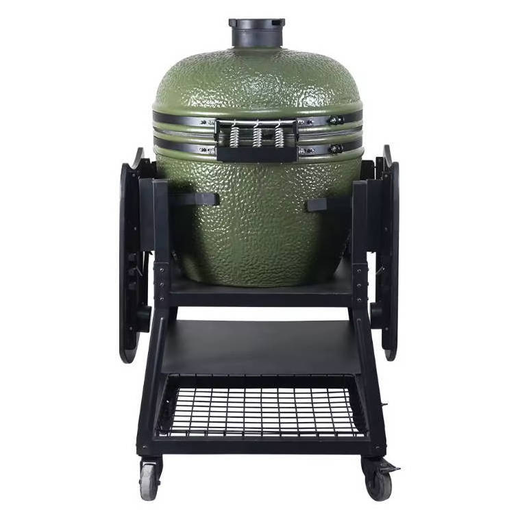 China Design Wholesale 13 16 18 21 22 Inches Bbq Smokers Green Ceramic Grill Kamado Bbq Charcoal Grill Outdoor