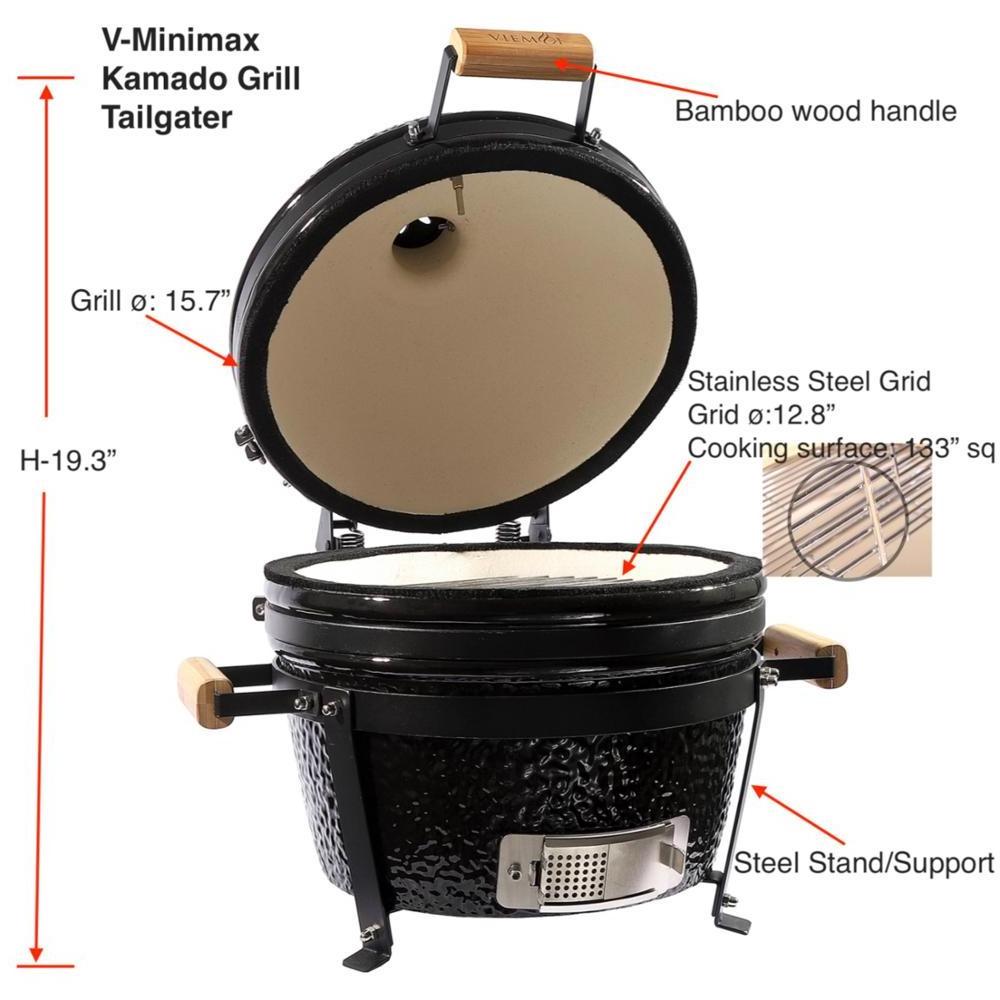 Best Design LAUREL 16 Inch Ceramic Barbecue Kamado charcoal grill