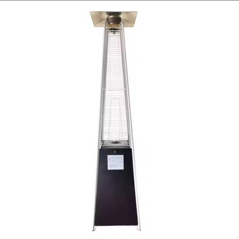 Customized Outdoor Vertical Tower Shape Fire Pit Heater Pyramid Propane Gas Patio Heater With Wheels