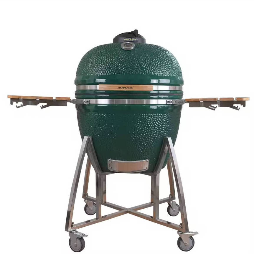 Newest Hot Sale Charcoal Commercial Rotisserie Oven Green Barbecue Shape Outdoor Ceramic 21 Inch Bbq Grills