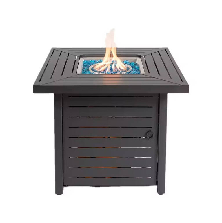 Concrete Fireplace Patio Outdoor Firepit Propane Gas Fire Pit Table Rectangle Table With Fire On Sale