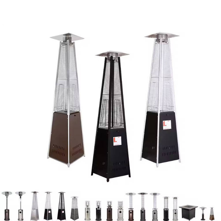 Glass Tube Pyramid Outdoor Patio Propane Gas Heater Glass Tube Pyramid Outdoor Patio Propane Gas Heater