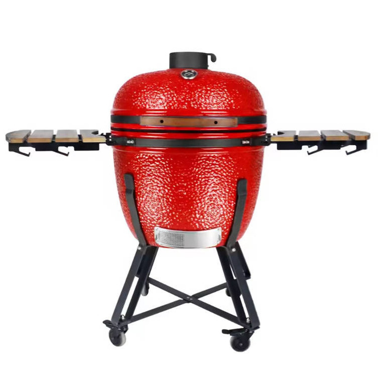 Newest Hot Sale Charcoal Commercial Rotisserie Oven Green Barbecue Shape Outdoor Ceramic 21 Inch Bbq Grills