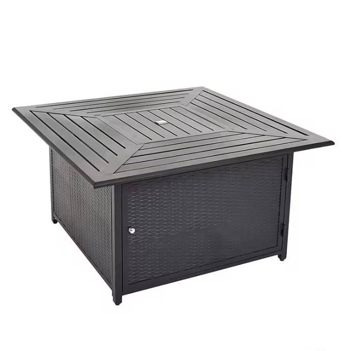 Wholesale Outdoor Gas Fire Table Pattern Gas Fire Pit Square Garden Warm Heating Table Propane Fireplace