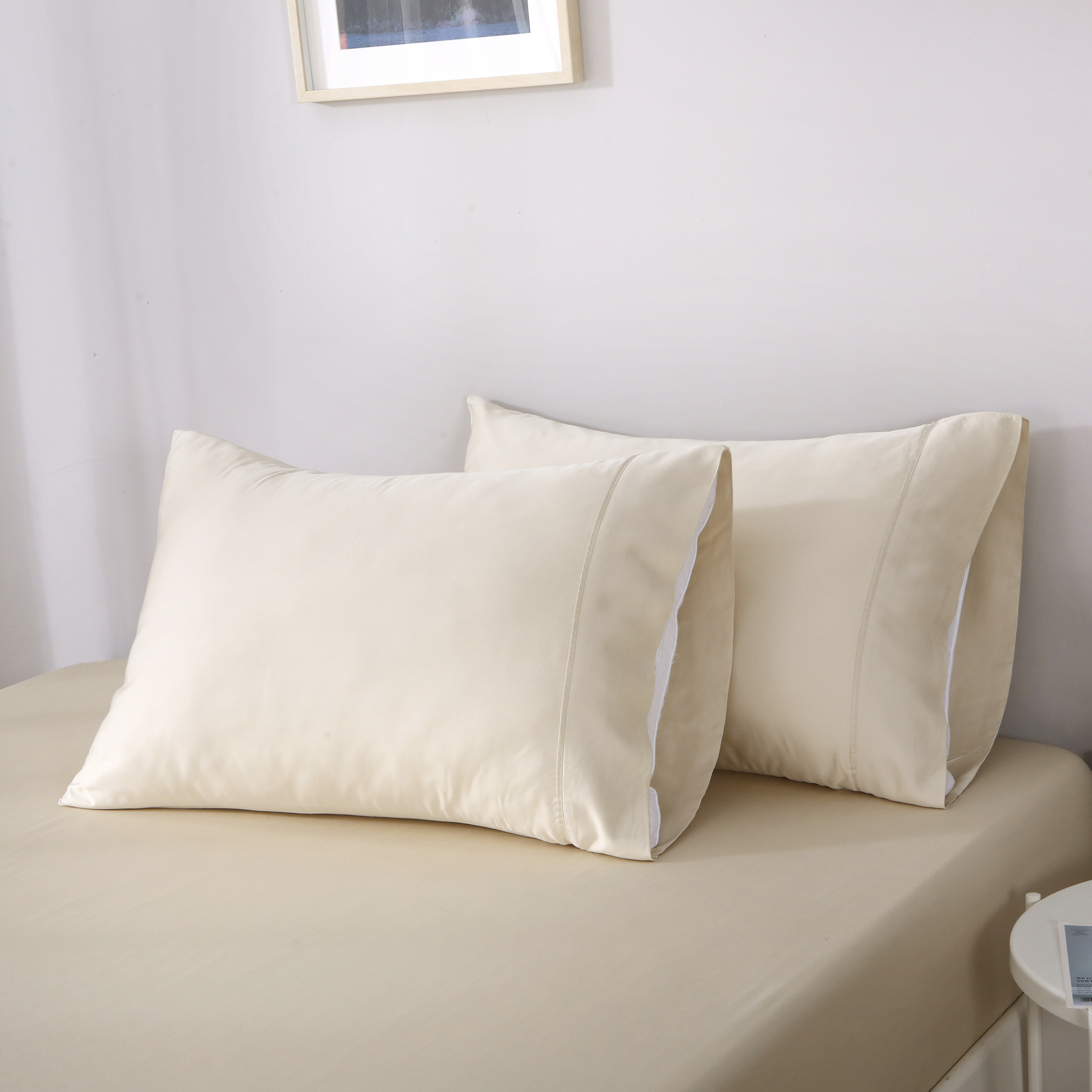 High Quality bamboo satin pillow case solid colors Natural bamboo pillowcase cooling pillow cover