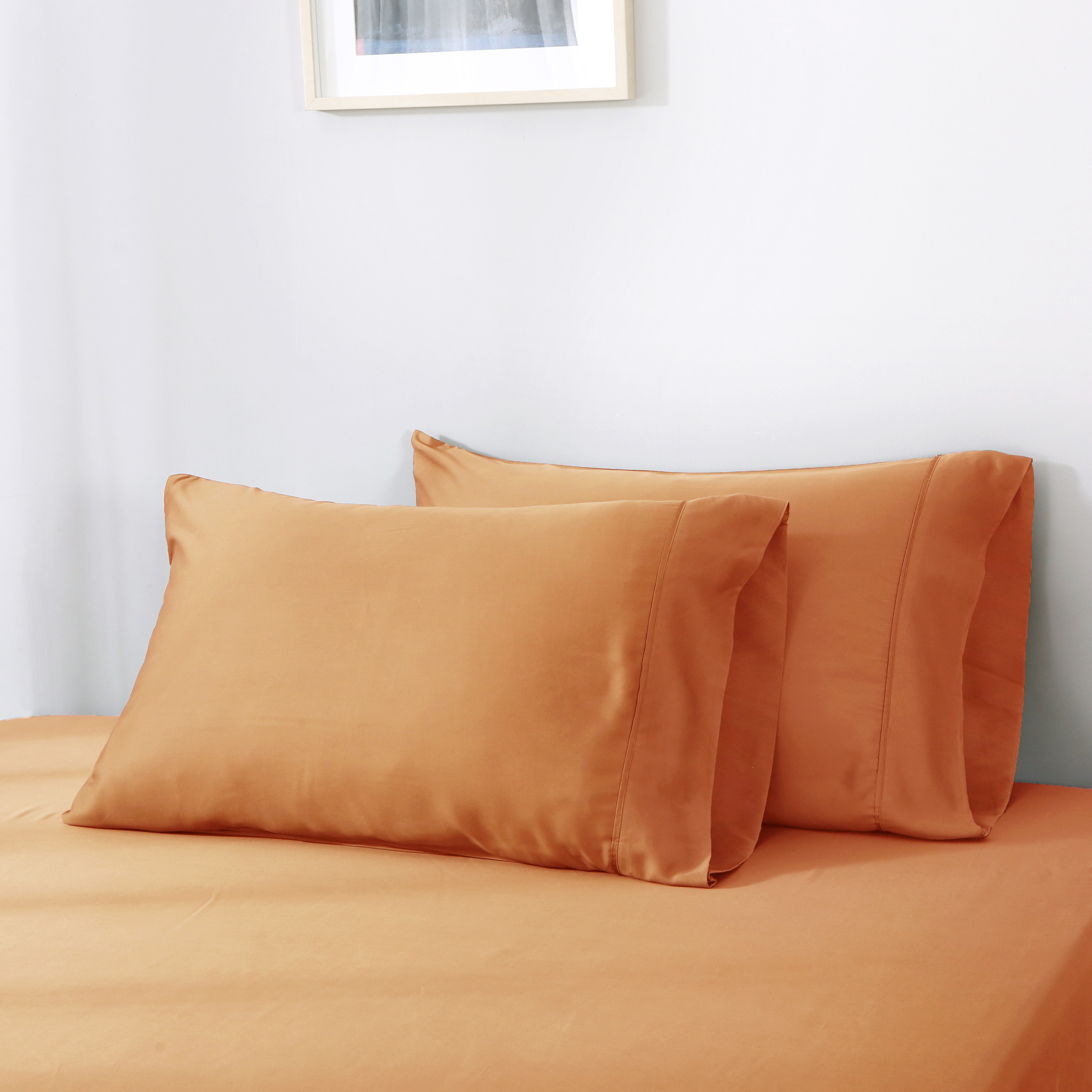 High Quality bamboo satin pillow case solid colors Natural bamboo pillowcase cooling pillow cover