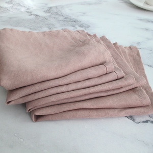 100% French Flax Linen Hemp Napkins Natural Linen Napkin and Tablecloth restaurant airplane stoned washed