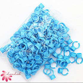 Best Quality Wholesale Lashes Glue Ring White Blue Pink Plastic Holder Professional Glue Cup Ring For Eyelash Extension Tool