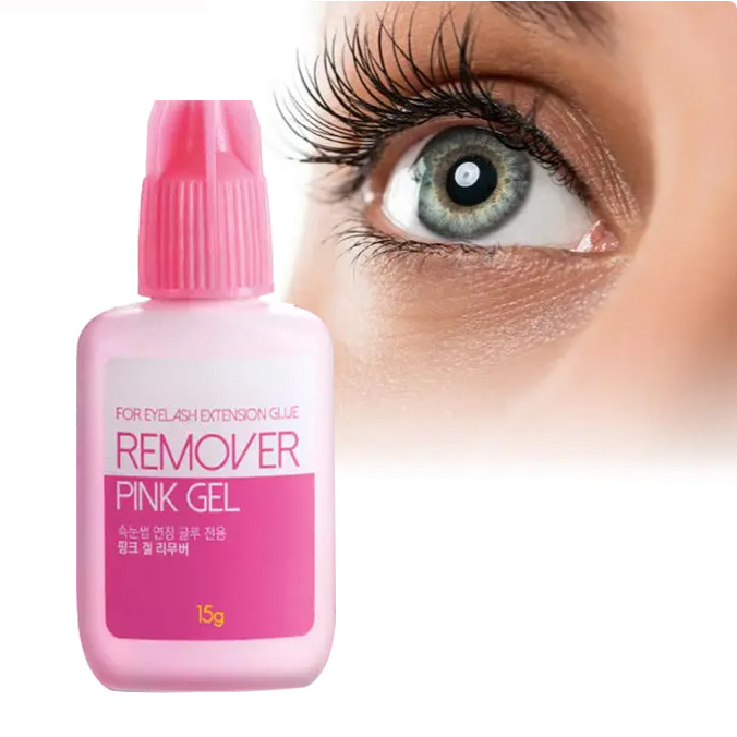 Pink Gel Remover for Eyelash Extensions Glue 15g Korea Lash Extensions Glue Remover