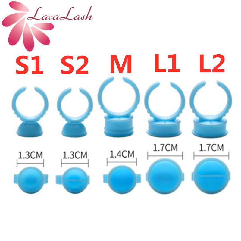 Best Quality Wholesale Lashes Glue Ring White Blue Pink Plastic Holder Professional Glue Cup Ring For Eyelash Extension Tool