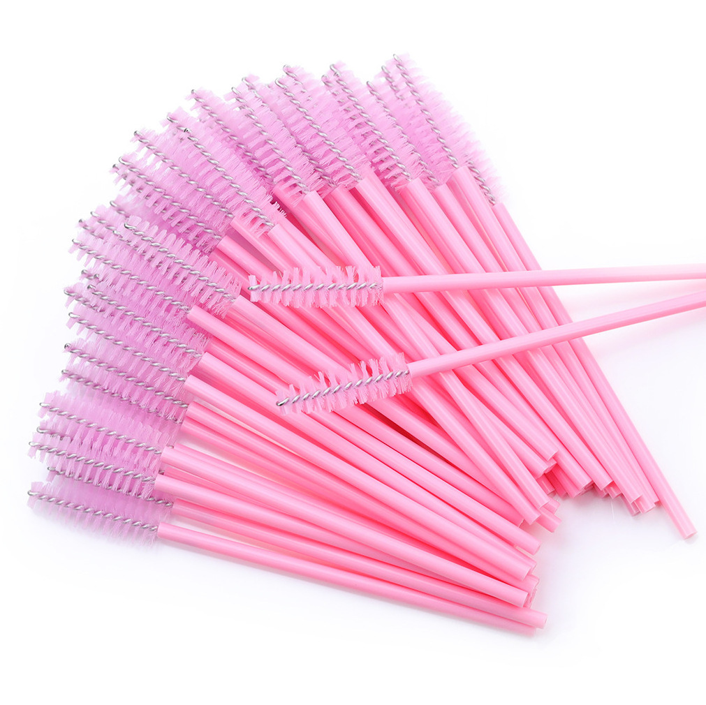 High Quality Mascara Wand 50pcs/bag Pink Brushes For Eyelash Extensions Disposable Mascara Wands Applicator lava lash