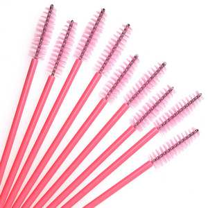 High Quality Mascara Wand 50pcs/bag Pink Brushes For Eyelash Extensions Disposable Mascara Wands Applicator lava lash