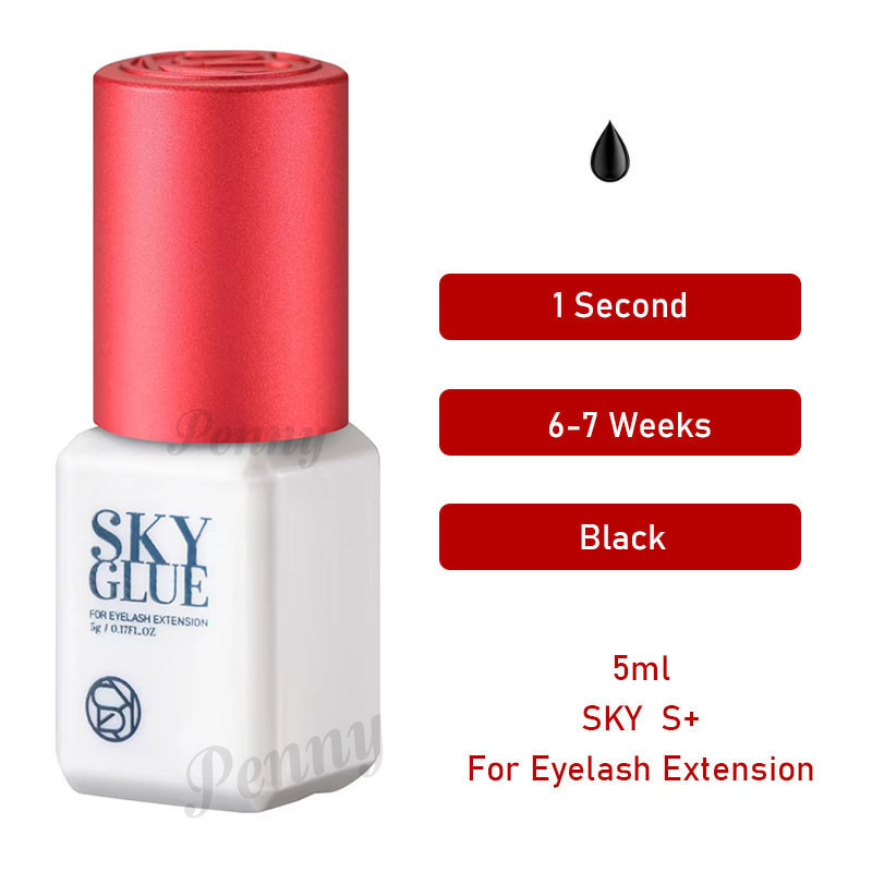 New package Hot sale Lash Glue  5ml Private Label Sky S+ Eyelash Extensions Glue Lashes Adhesive