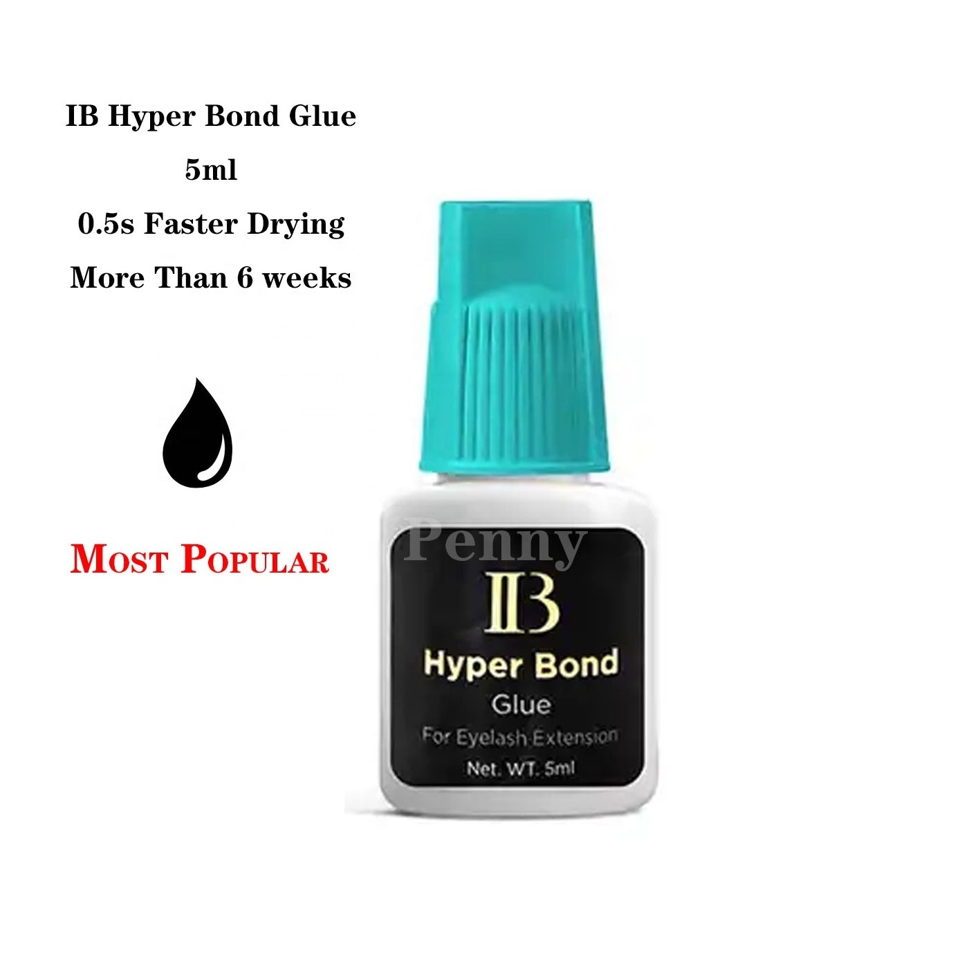 Korea IB Hyper bond super fast glue 5ml for eyelash extensions Latex free lash adhesive private label glue for grafting