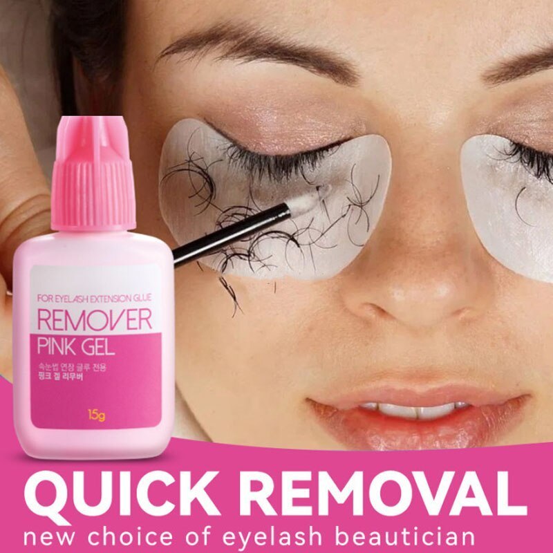 Pink Gel Remover for Eyelash Extensions Glue 15g Korea Lash Extensions Glue Remover