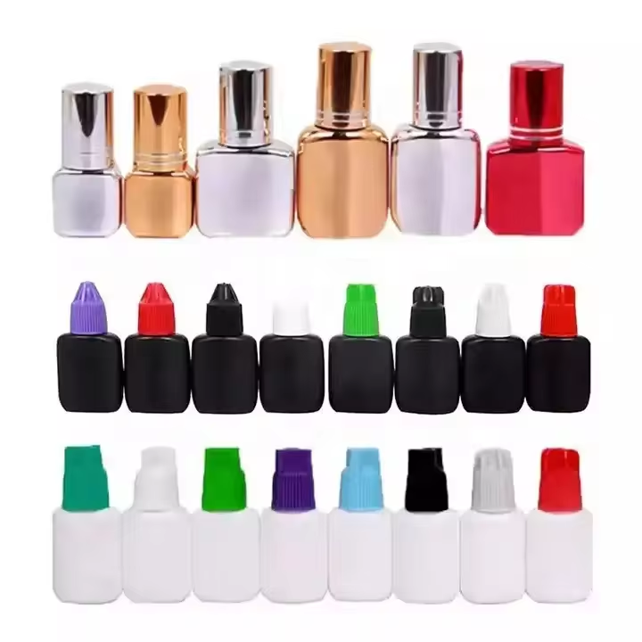 Customized Caps Plastic Caps DIY lash glue Eyelash Extension Glue Bottle