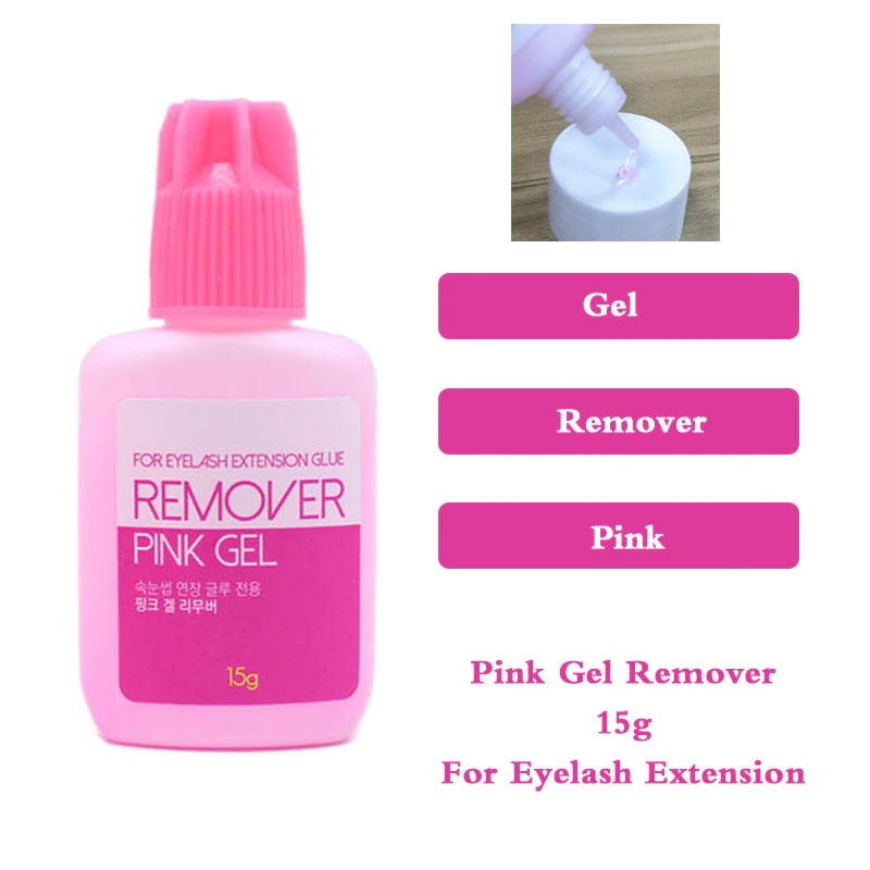 Pink Gel Remover for Eyelash Extensions Glue 15g Korea Lash Extensions Glue Remover