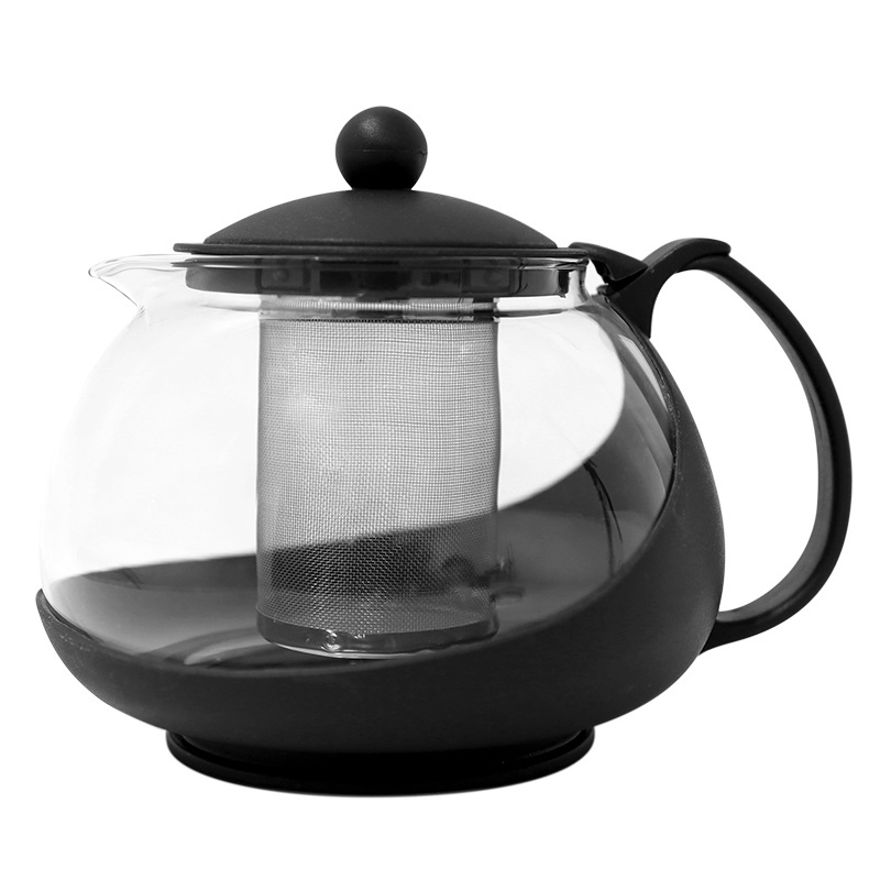 Theiere Glass Insulated Teapot White Brew Tea Pot With Built In Strainer