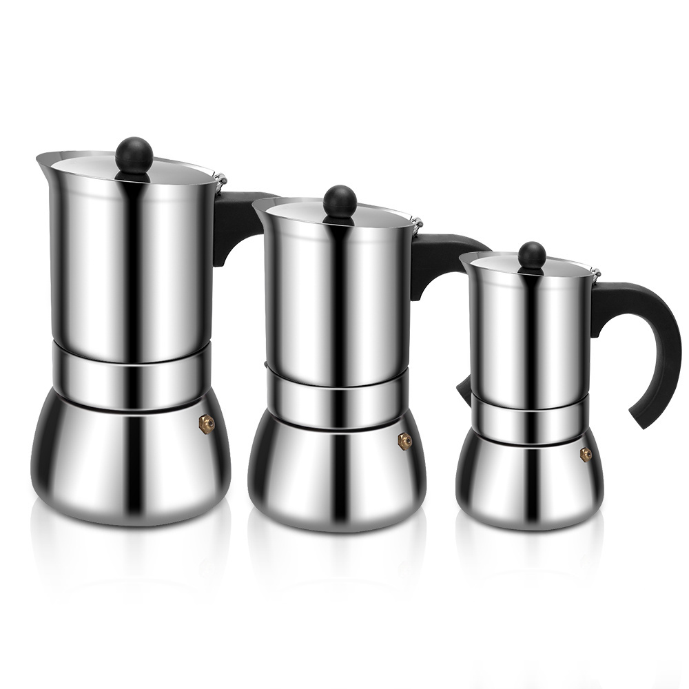 Custom 2 4 6 9 Cup Stainless Steel Coffee Maker Tools Espresso Mocha Moka Pot