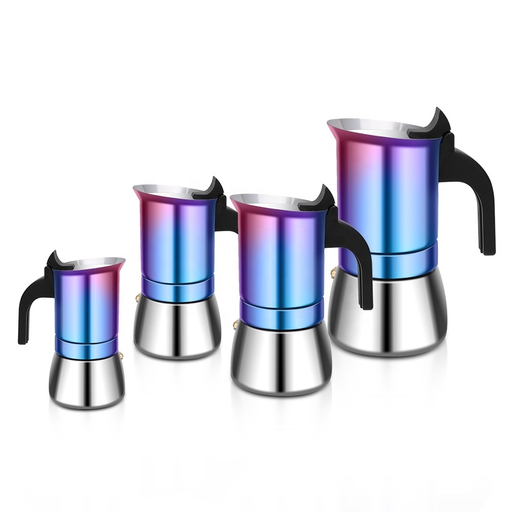 Custom 2 4 6 9 Cup Stainless Steel Coffee Maker Tools Espresso Mocha Moka Pot