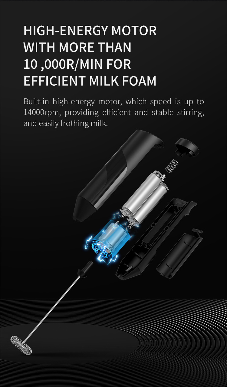 Portable Automatic Milk Frother Mini Coffee Foamer Beater Handheld Electric Milk Frother