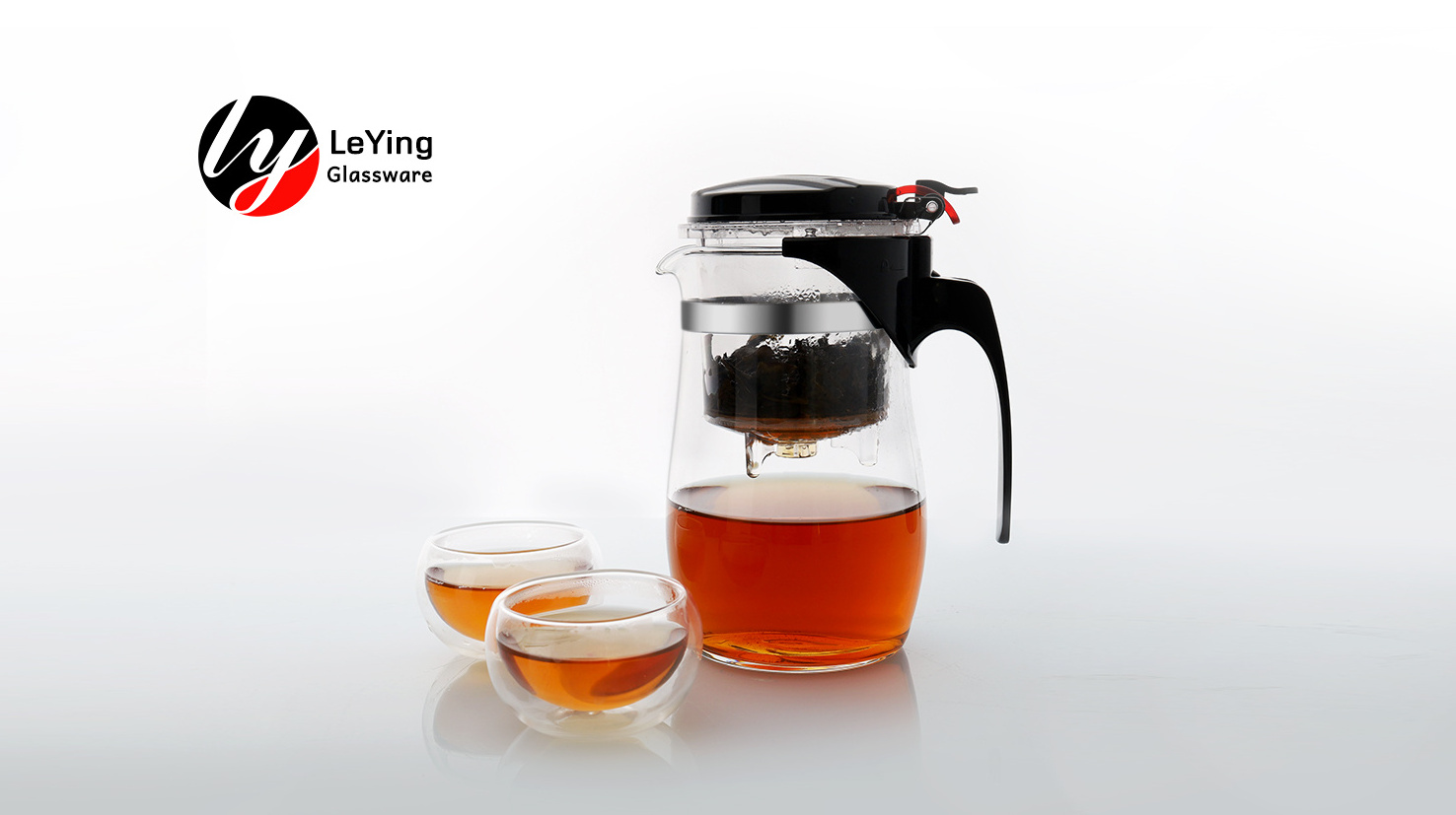 China Factory Supplier Classic Leying Tea Maker High Borosilicate Clear Glass Kettle Teapot