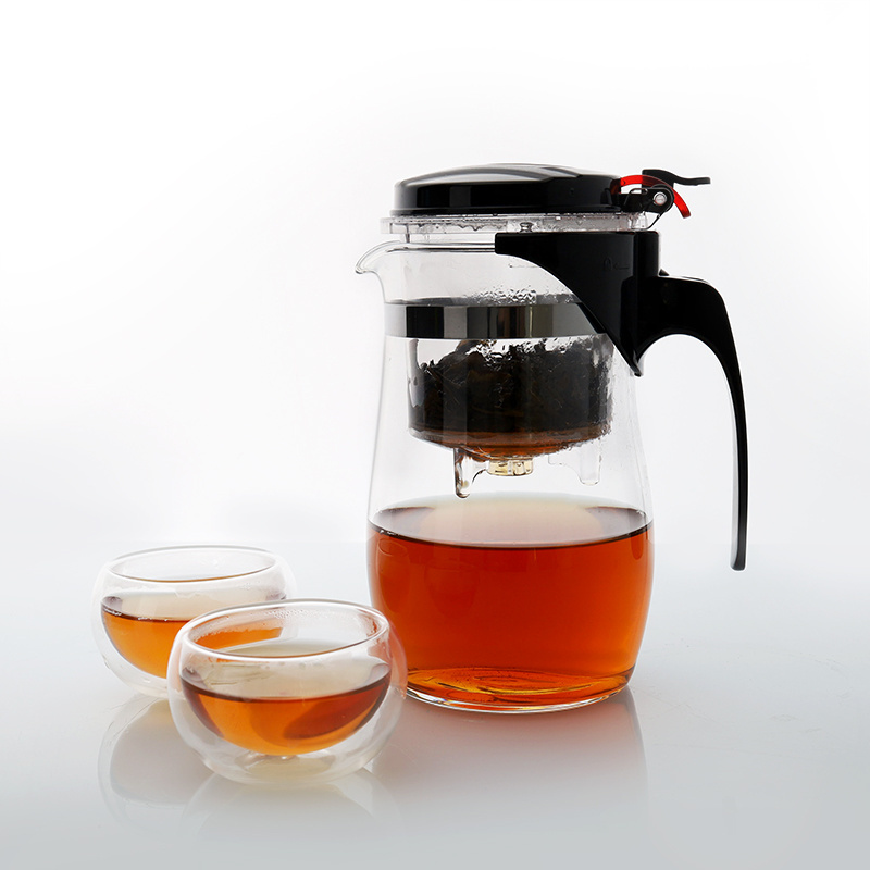 China Factory Supplier Classic Leying Tea Maker High Borosilicate Clear Glass Kettle Teapot