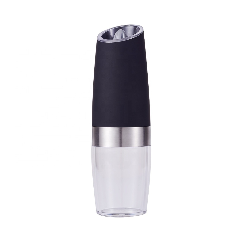 Gravity Electric Pepper Grinder Salt Mill Battery Operated Automatic Pepper Mill with White Light Adjustable Coarseness