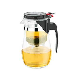 China Factory Supplier Classic Leying Tea Maker High Borosilicate Clear Glass Kettle Teapot