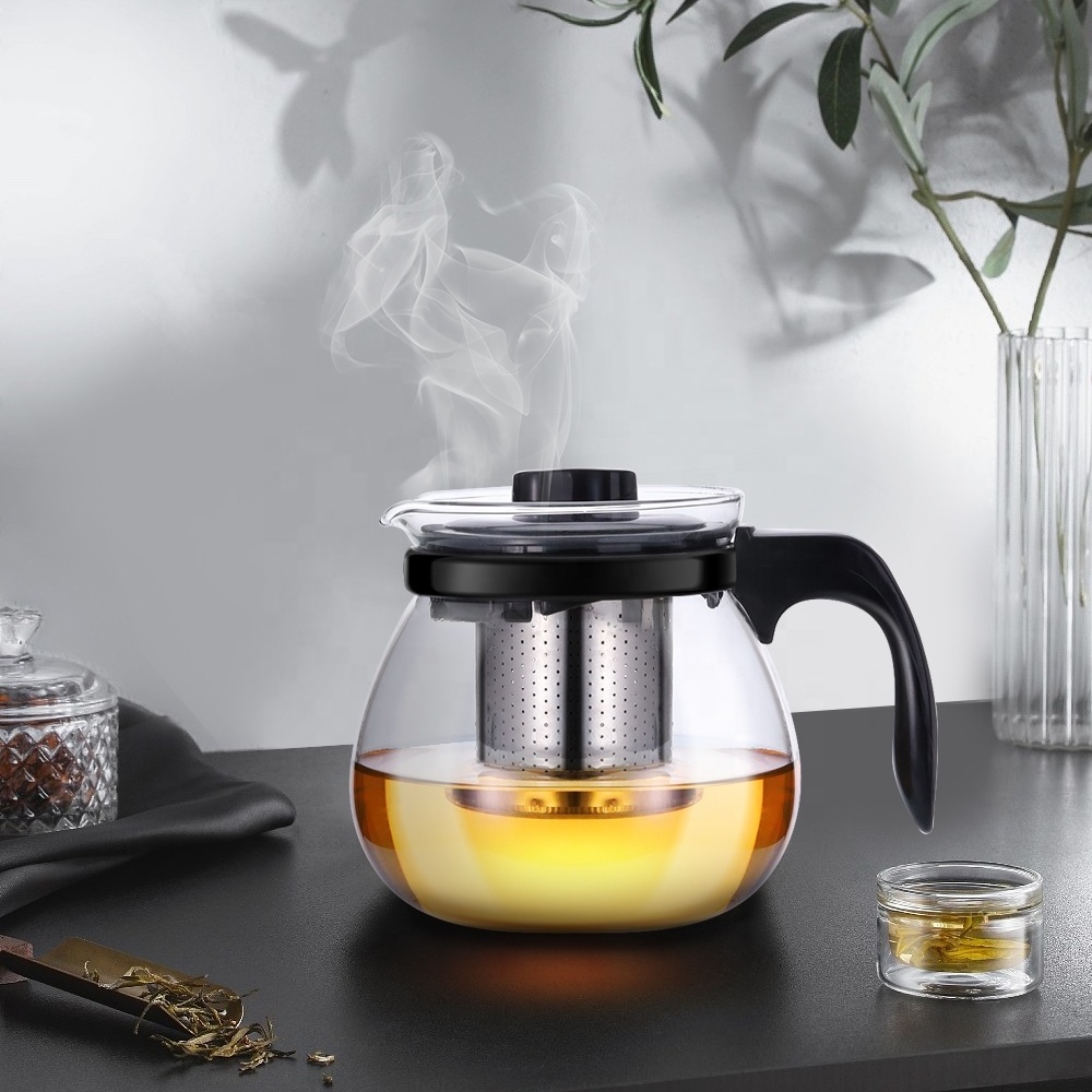 Wholesale hight borosilicate moroccan tea pot boil water induction tea kettle teapot for tea