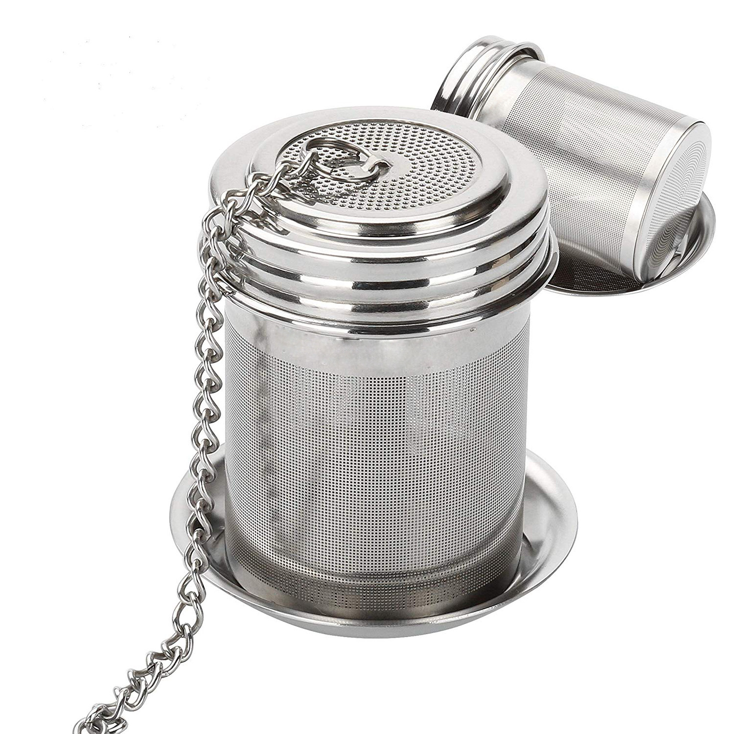 18/8 Stainless Steel Tea Strainer Set Extra Fine Mesh Tea Steeper for Brew Tea