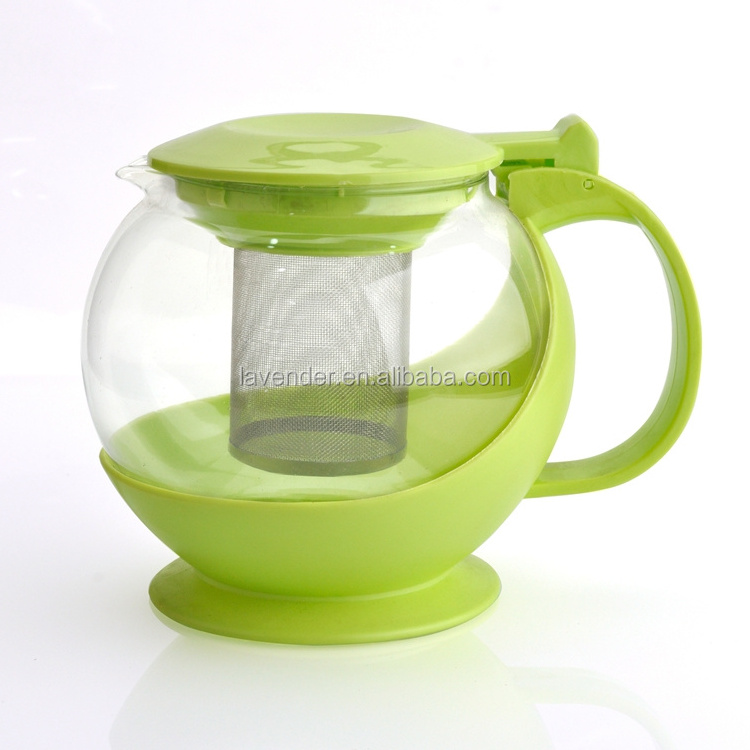 1200ml Green United Coffee Pot Disposable Water Kettle Glass Teapot