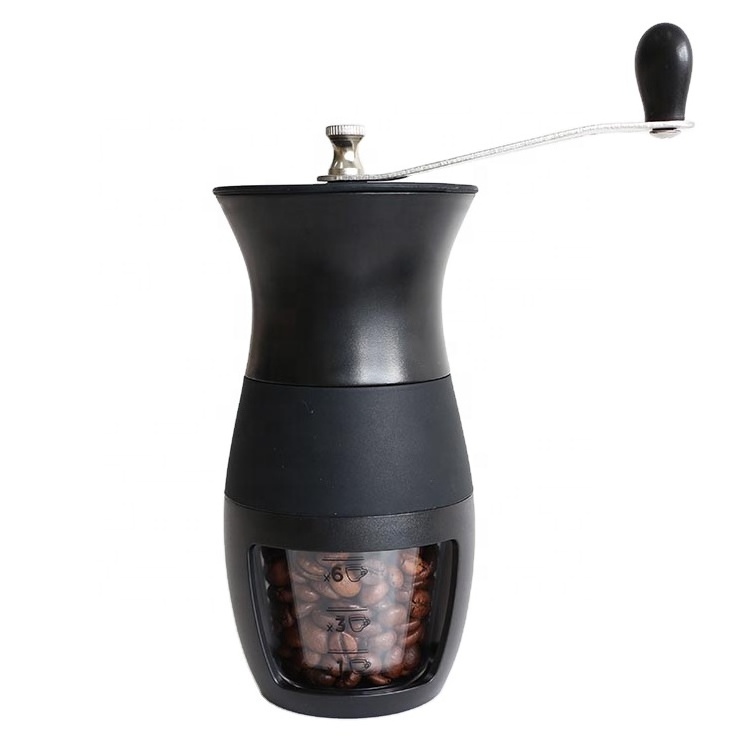 Portable & Travel Friendly Adjustable Hand Crank Manual Coffee Grinder with Ceramic Burrs