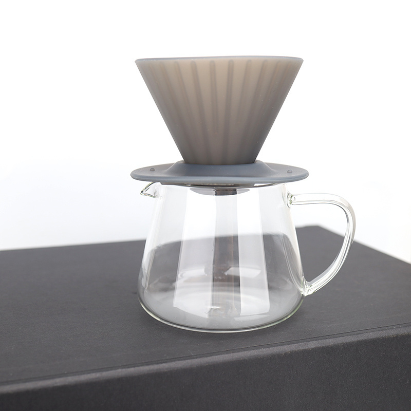 Hand Drip Coffee Cold Brew  Coffee Filter Glass Share Pot For Pour Over Coffee Maker With Stand Set