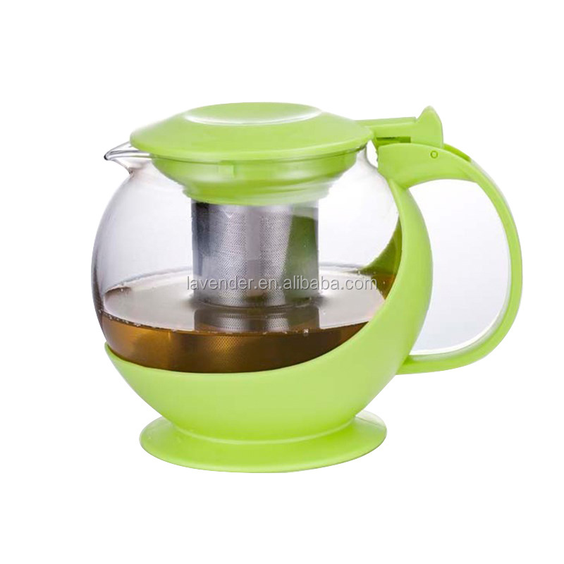 1200ml Green United Coffee Pot Disposable Water Kettle Glass Teapot